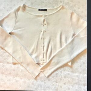 White Button-Up Cardigan